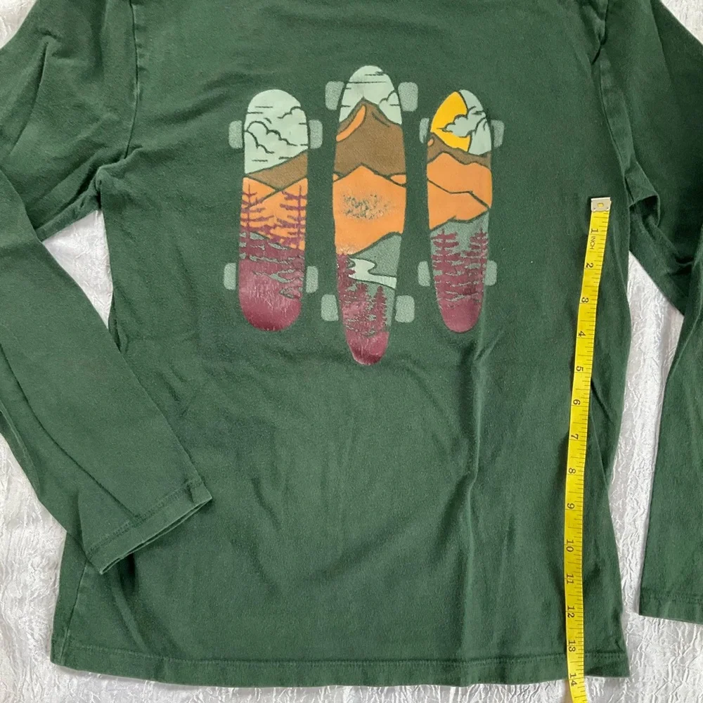 GAP Kids Dark Green Graphic T-Shirt‎